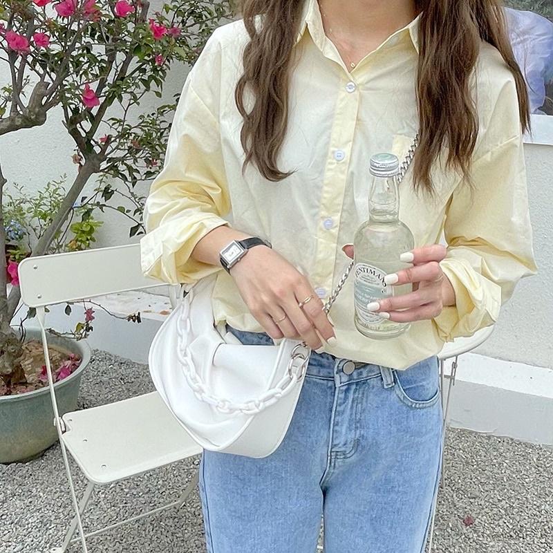 𝐔𝐌𝐄𝐎𝐖 𝐒𝐓𝐔𝐃𝐈𝐎 微光時刻 鏈條雲朵包（3colors）斜背包 腋下包-細節圖4