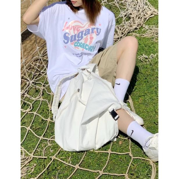 ［大尺碼到2XL］𝐔𝐌𝐄𝐎𝐖 𝐒𝐓𝐔𝐃𝐈𝐎 甜美方程式 Love Sugary💗英字短袖短T（3colors）純棉 印花-細節圖3