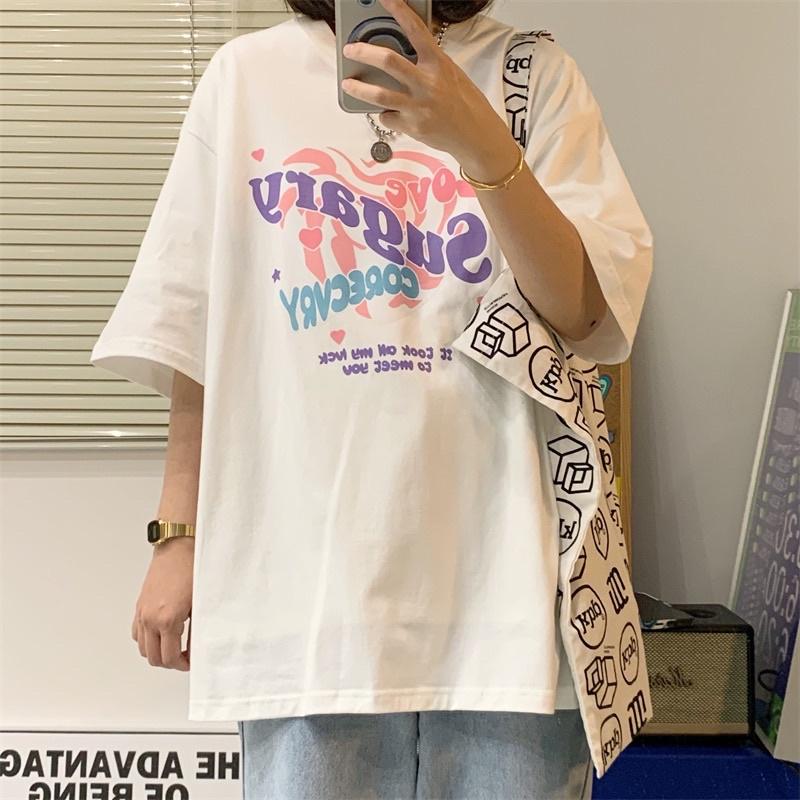 ［大尺碼到2XL］𝐔𝐌𝐄𝐎𝐖 𝐒𝐓𝐔𝐃𝐈𝐎 甜美方程式 Love Sugary💗英字短袖短T（3colors）純棉 印花-細節圖8