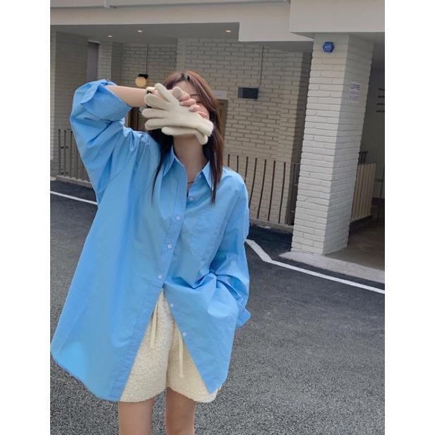 𝐔𝐌𝐄𝐎𝐖 𝐒𝐓𝐔𝐃𝐈𝐎 零距離 oversize長袖襯衫（2colors）薄襯衫 男友襯衫-細節圖2