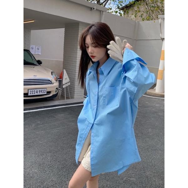 𝐔𝐌𝐄𝐎𝐖 𝐒𝐓𝐔𝐃𝐈𝐎 零距離 oversize長袖襯衫（2colors）薄襯衫 男友襯衫-細節圖4