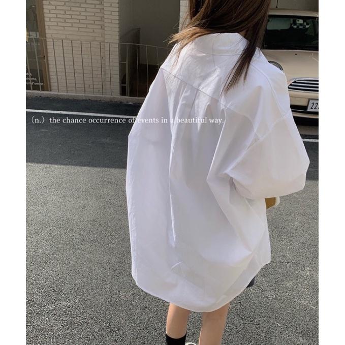 𝐔𝐌𝐄𝐎𝐖 𝐒𝐓𝐔𝐃𝐈𝐎 零距離 oversize長袖襯衫（2colors）薄襯衫 男友襯衫-細節圖5