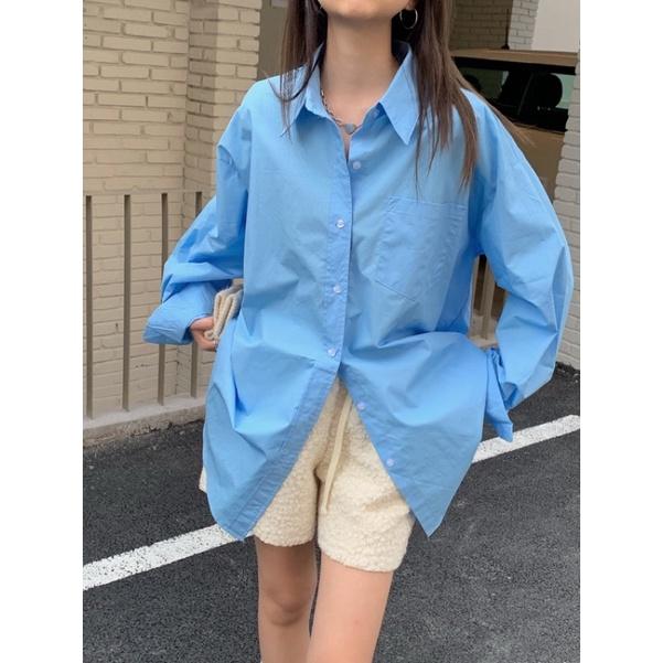 𝐔𝐌𝐄𝐎𝐖 𝐒𝐓𝐔𝐃𝐈𝐎 零距離 oversize長袖襯衫（2colors）薄襯衫 男友襯衫-細節圖6