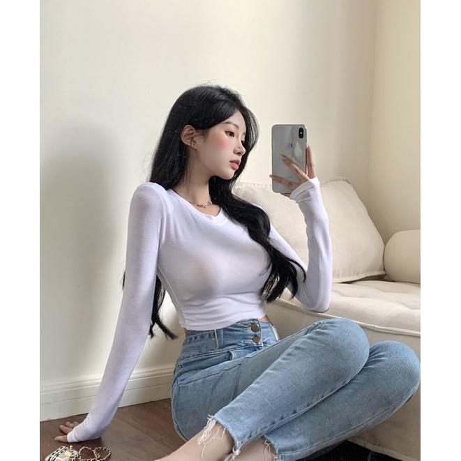 𝐔𝐌𝐄𝐎𝐖 𝐒𝐓𝐔𝐃𝐈𝐎 獵愛遊戲 緊身短版長袖上衣（4colors）內搭-細節圖4