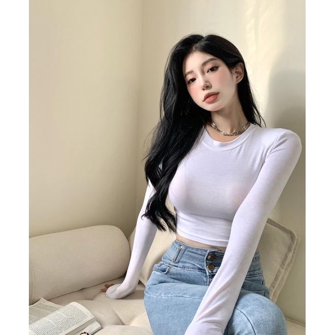 𝐔𝐌𝐄𝐎𝐖 𝐒𝐓𝐔𝐃𝐈𝐎 獵愛遊戲 緊身短版長袖上衣（4colors）內搭-細節圖8
