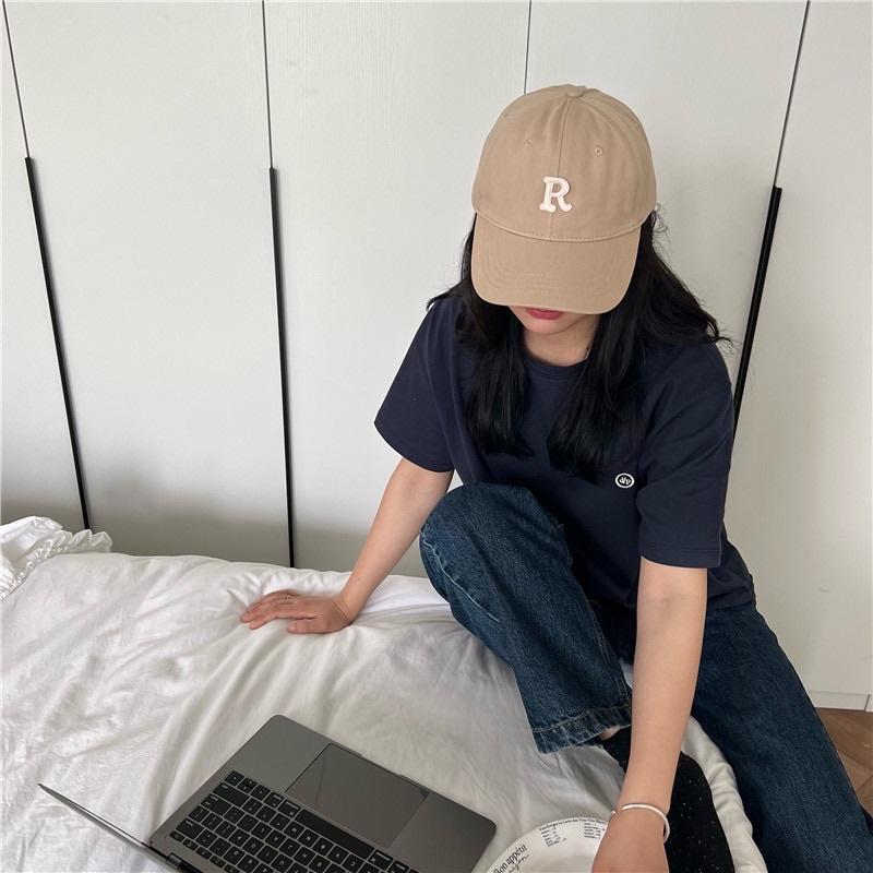 𝐔𝐌𝐄𝐎𝐖 𝐒𝐓𝐔𝐃𝐈𝐎 字母R棒球帽（12colors）軟頂 刺繡-細節圖3