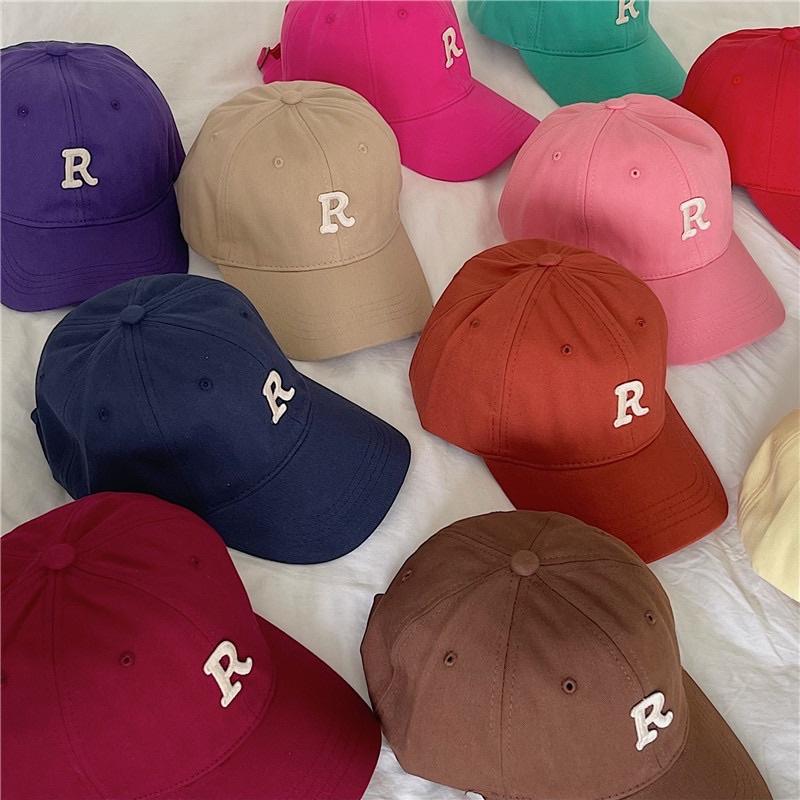 𝐔𝐌𝐄𝐎𝐖 𝐒𝐓𝐔𝐃𝐈𝐎 字母R棒球帽（12colors）軟頂 刺繡-細節圖5