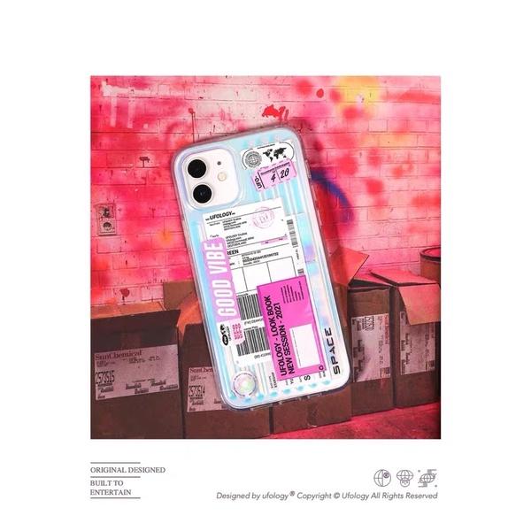 𝐔𝐌𝐄𝐎𝐖 𝐒𝐓𝐔𝐃𝐈𝐎 粉紅💓標籤鐳射手機殼 iPhone系列軟殼-細節圖2