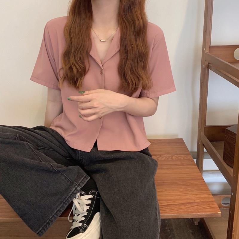 𝐔𝐌𝐄𝐎𝐖 𝐒𝐓𝐔𝐃𝐈𝐎 最重要的存在 西裝領短版短袖襯衫（3colors）-細節圖3