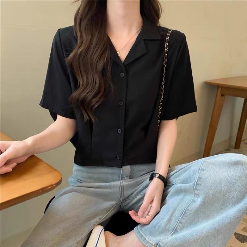 𝐔𝐌𝐄𝐎𝐖 𝐒𝐓𝐔𝐃𝐈𝐎 最重要的存在 西裝領短版短袖襯衫（3colors）-細節圖4