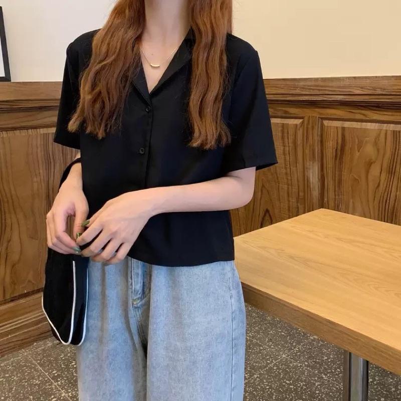 𝐔𝐌𝐄𝐎𝐖 𝐒𝐓𝐔𝐃𝐈𝐎 最重要的存在 西裝領短版短袖襯衫（3colors）-細節圖7