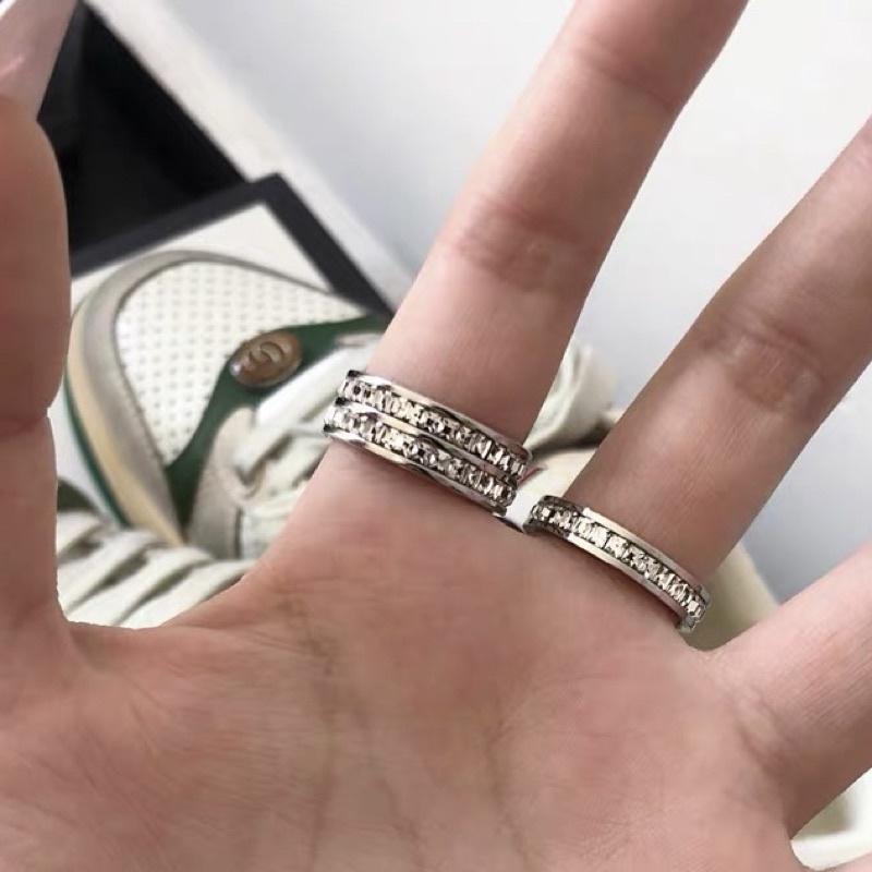 𝐔𝐌𝐄𝐎𝐖 𝐒𝐓𝐔𝐃𝐈𝐎 閃到心裡 鑲鑽小方鋯石戒指 男女款/情侶戒-細節圖2