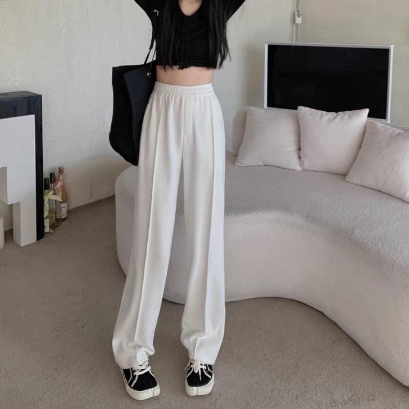 ［大尺碼到4XL］𝐔𝐌𝐄𝐎𝐖 𝐒𝐓𝐔𝐃𝐈𝐎 走入我的故事 垂墜摺線拖地褲（2colors）寬褲 闊腿褲 秋冬款-細節圖3