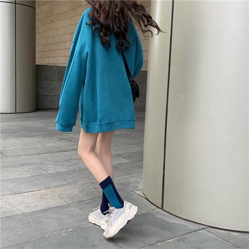 𝐔𝐌𝐄𝐎𝐖 𝐒𝐓𝐔𝐃𝐈𝐎 oversize寬鬆大學T（6colors）長袖上衣-細節圖7