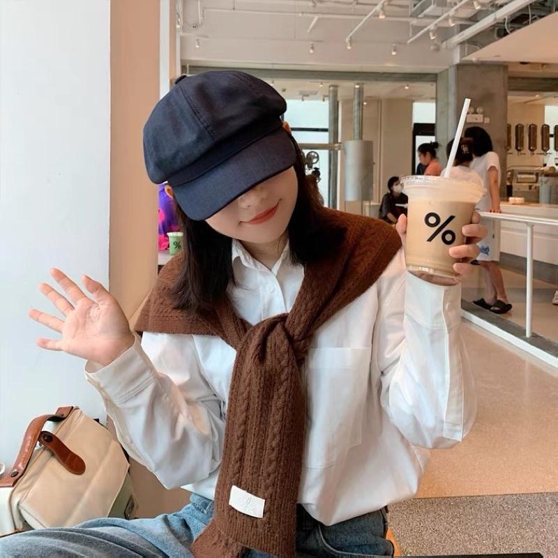 𝐔𝐌𝐄𝐎𝐖 𝐒𝐓𝐔𝐃𝐈𝐎 軟軟好摸の麻花針織小披肩（6colors）棉羊絨 穿搭小物-細節圖3