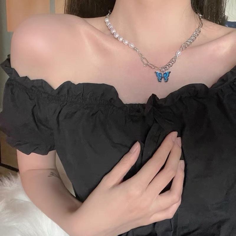 𝐔𝐌𝐄𝐎𝐖 𝐒𝐓𝐔𝐃𝐈𝐎 蝴蝶珍珠項鍊🦋Butterfly Necklace-細節圖3