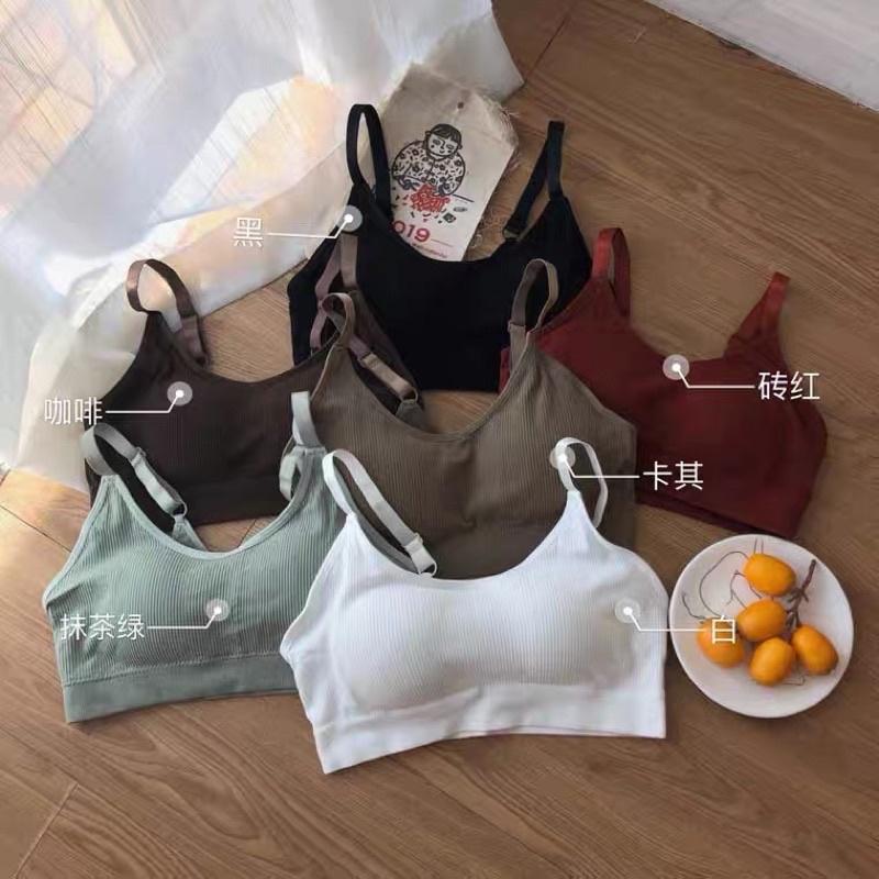 𝐔𝐌𝐄𝐎𝐖 𝐒𝐓𝐔𝐃𝐈𝐎 細肩帶Bra Top（6colors）小可愛 短版背心 運動內衣-細節圖9