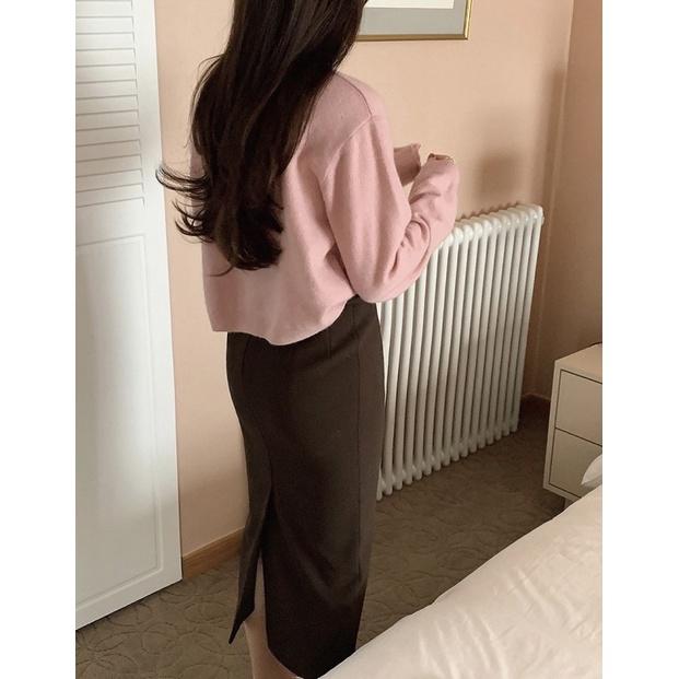 𝐔𝐌𝐄𝐎𝐖 𝐒𝐓𝐔𝐃𝐈𝐎 特別の愛心釦♡短版針織毛衣（4colors）開衫 上衣 外套-細節圖8