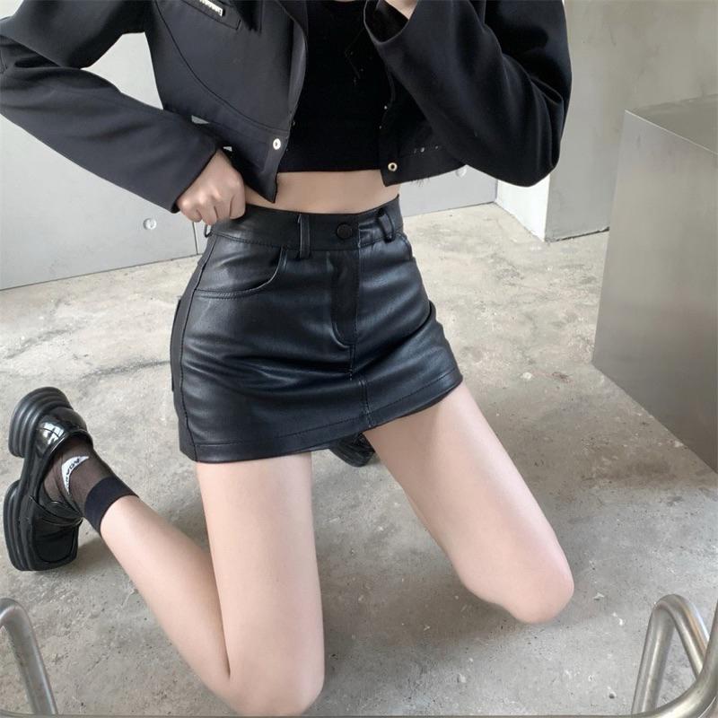 𝐔𝐌𝐄𝐎𝐖 𝐒𝐓𝐔𝐃𝐈𝐎 辣翻全場 包臀皮短裙 褲裙 皮裙-細節圖4