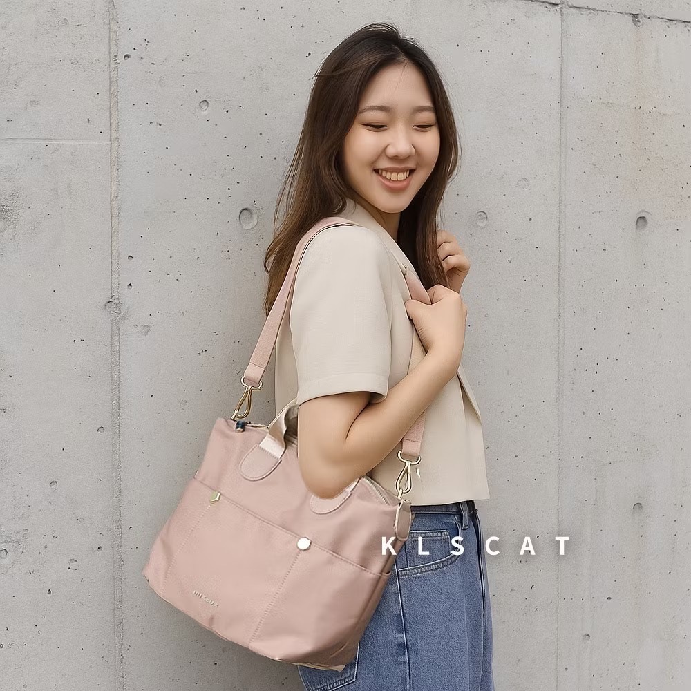 MIZZUE 三用防水波士頓包 防撥水 多口袋輕量化尼龍托特包 水餃包 托特包 波士頓包 RS001-細節圖2