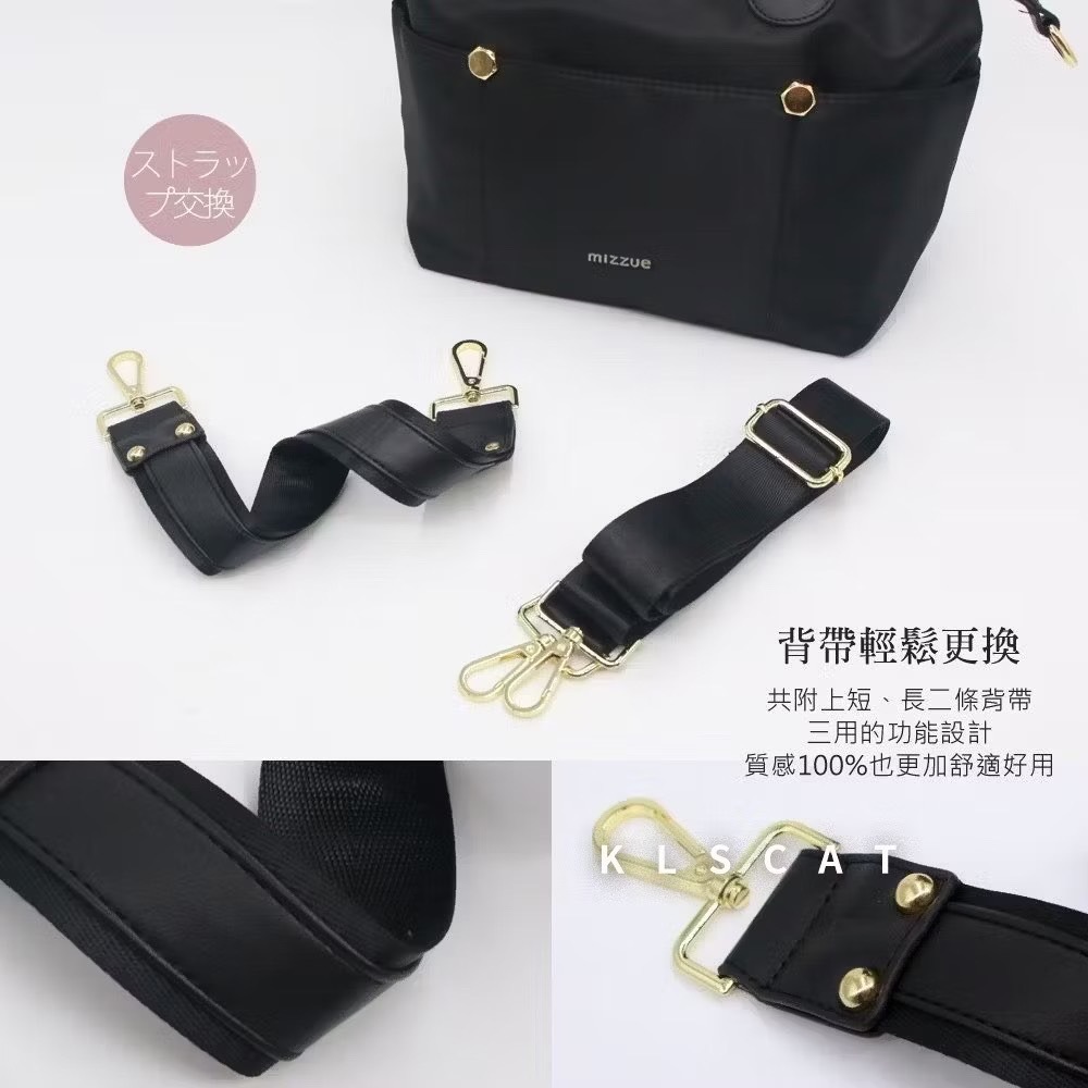 MIZZUE 三用防水波士頓包 防撥水 多口袋輕量化尼龍托特包 水餃包 托特包 波士頓包 RS001-細節圖5