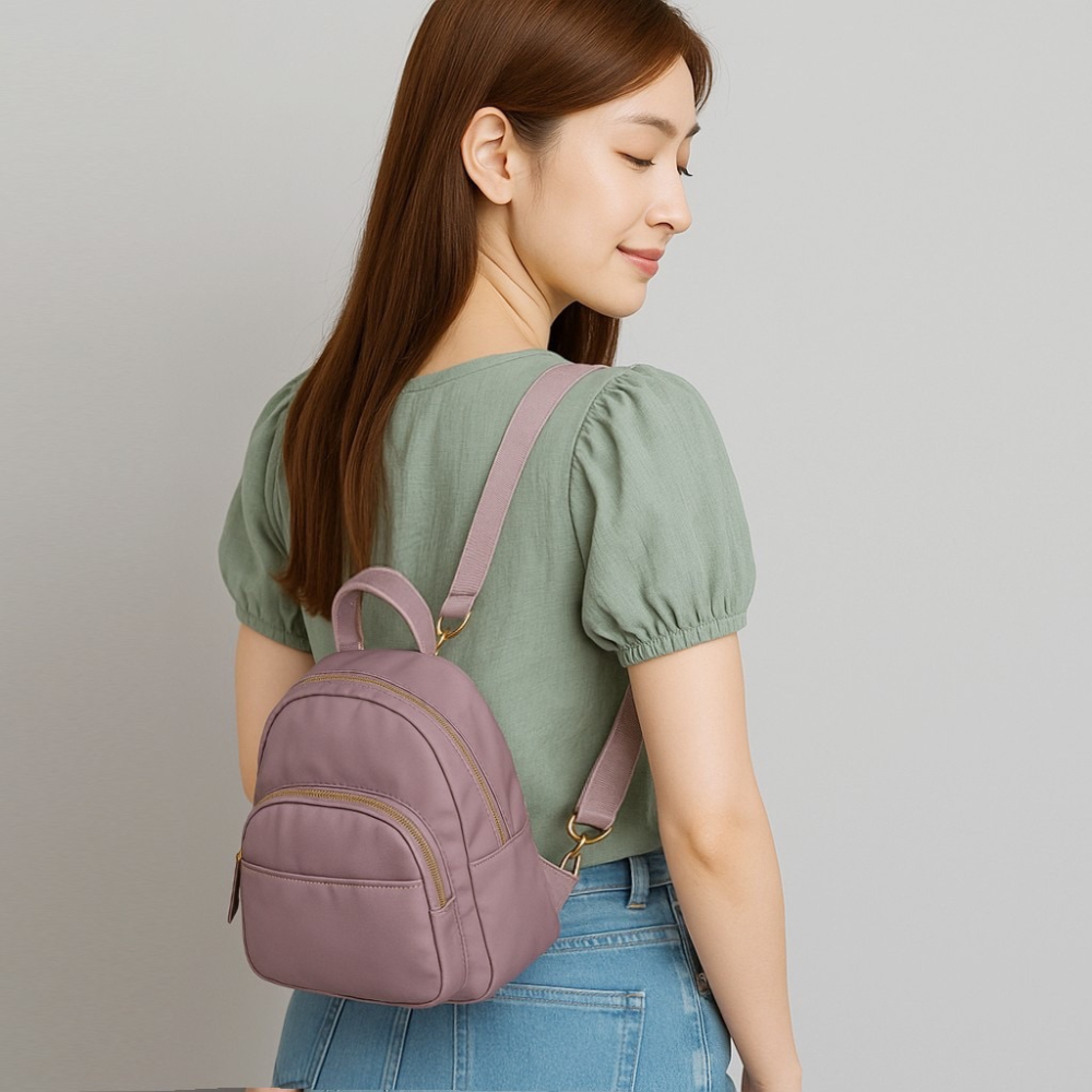 迷你後背包  女後背包 小後背包 尼龍後包 555-細節圖2