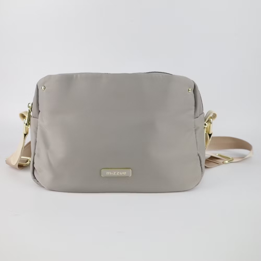 mizzue 輕巧斜背包 三隔層包厚磅尼龍防潑水防水女包 肩背包韓版 側背包 RS016 KLSCAT-規格圖5