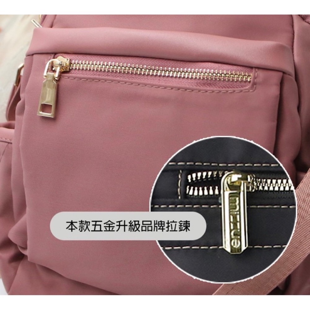 MIZZUE 防潑水三用尼龍後背包  小後背包 媽媽包 防潑水 尼龍後背包 女生後背包 中款 G621-細節圖6