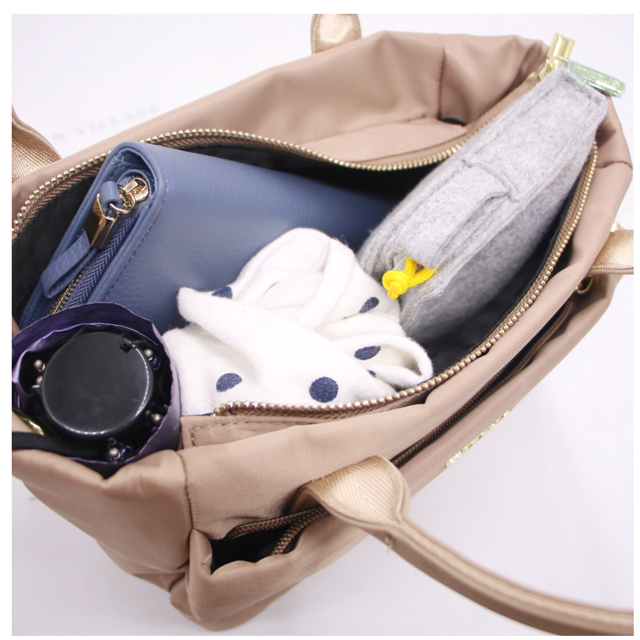 MIZZUE 厚磅尼龍船型 手提包、側背包、多層包、托特包、肩背包、斜背包 XW020 KLSCAT-細節圖3