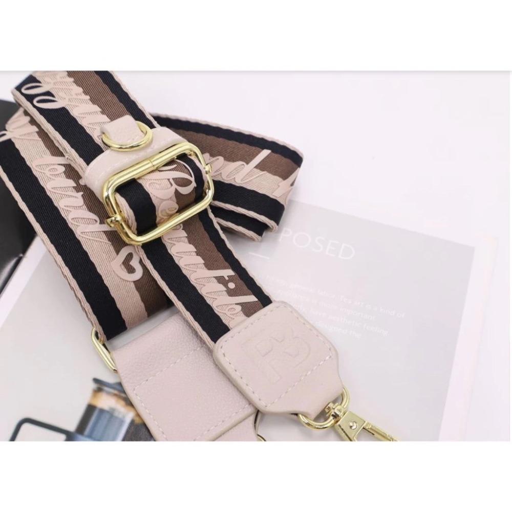 MIZZUE品牌 LOGO印花厚磅 背帶-最新款 小鳥牌寬背帶 3.8CM 背帶 HB009-細節圖2