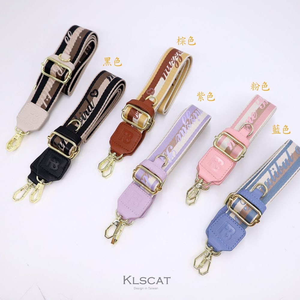 MIZZUE品牌 LOGO印花厚磅 背帶-最新款 小鳥牌寬背帶 3.8CM 背帶 HB009-紫色HB009
