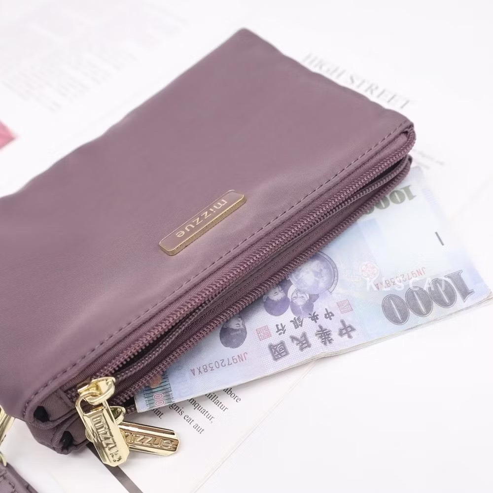 MIZZUE 三層厚磅防水尼龍多功能小包 手拿包 多層包 護照包 長夾包 斜背包 PL824 KLSCAT-細節圖2