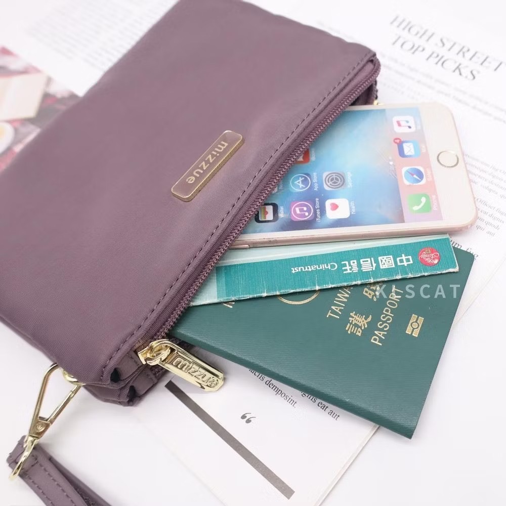 MIZZUE 三層厚磅防水尼龍多功能小包 手拿包 多層包 護照包 長夾包 斜背包 PL824 KLSCAT-細節圖3