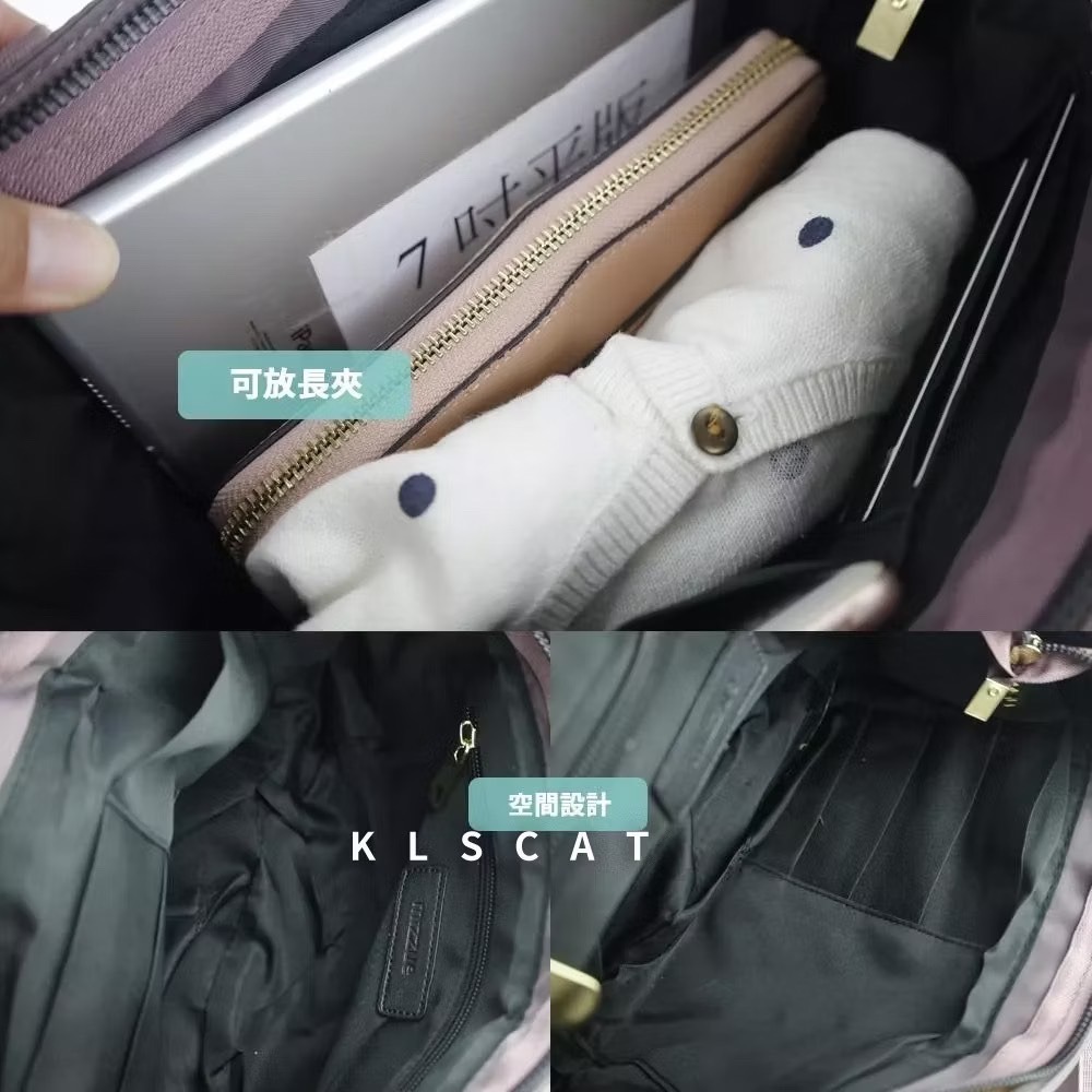 MIZZUE托特包 多格層 厚磅尼龍 斜側背包 防水 肩背包 女生包包 XW040 KLSCAT-細節圖7