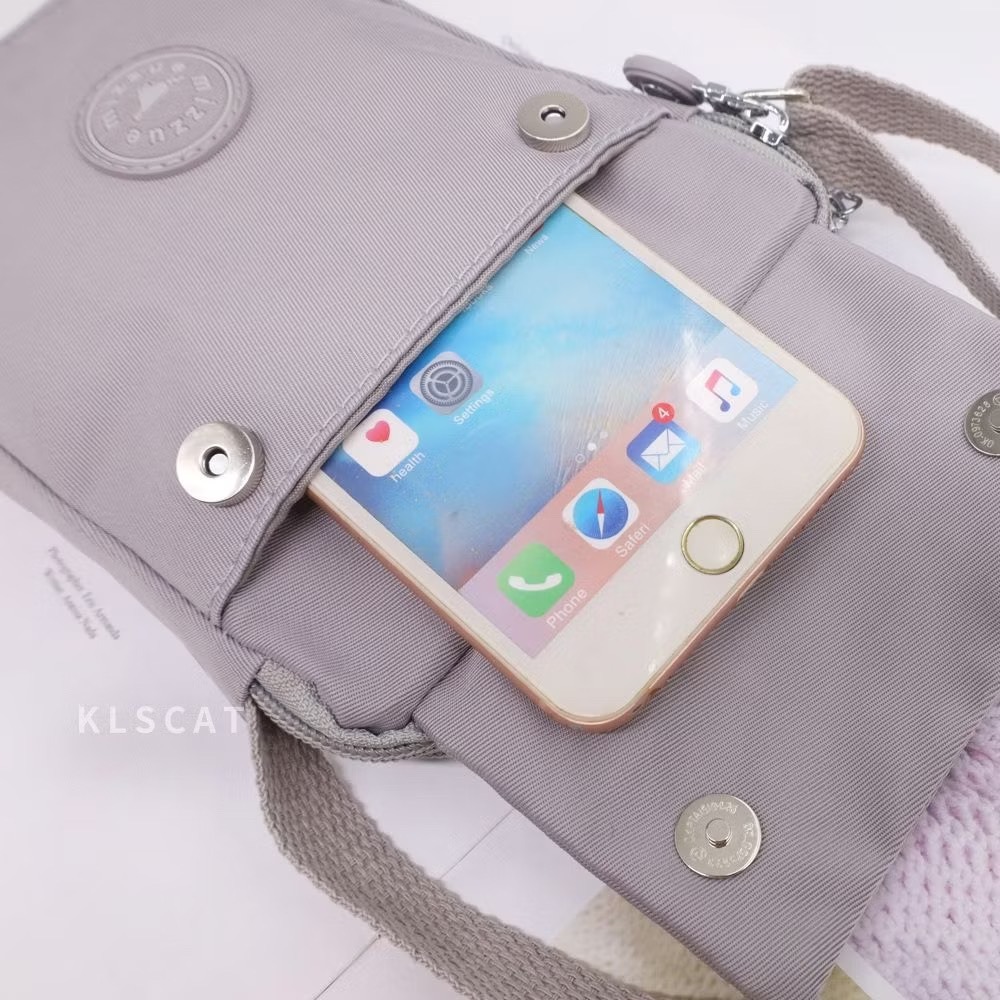 MIZZUE防潑水尼龍直立斜背包 散步包 輕巧 多格層 側背包 運動包 肩背包 小包 PL888 KLSCAT-細節圖3