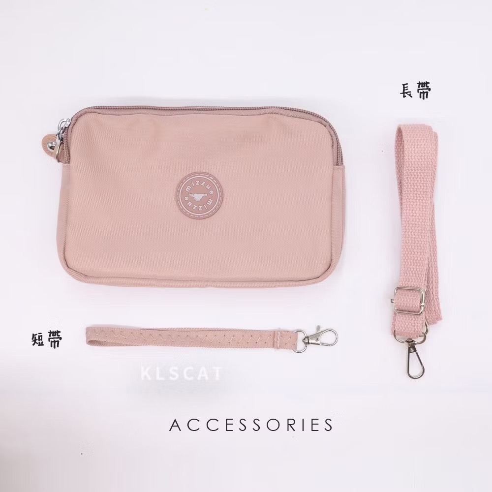 MIZZUE 防潑水尼龍三層拉鏈手提斜背包 輕巧 三層 手提包側背包肩背包 手機包化妝包PL890 KLSCA-細節圖3