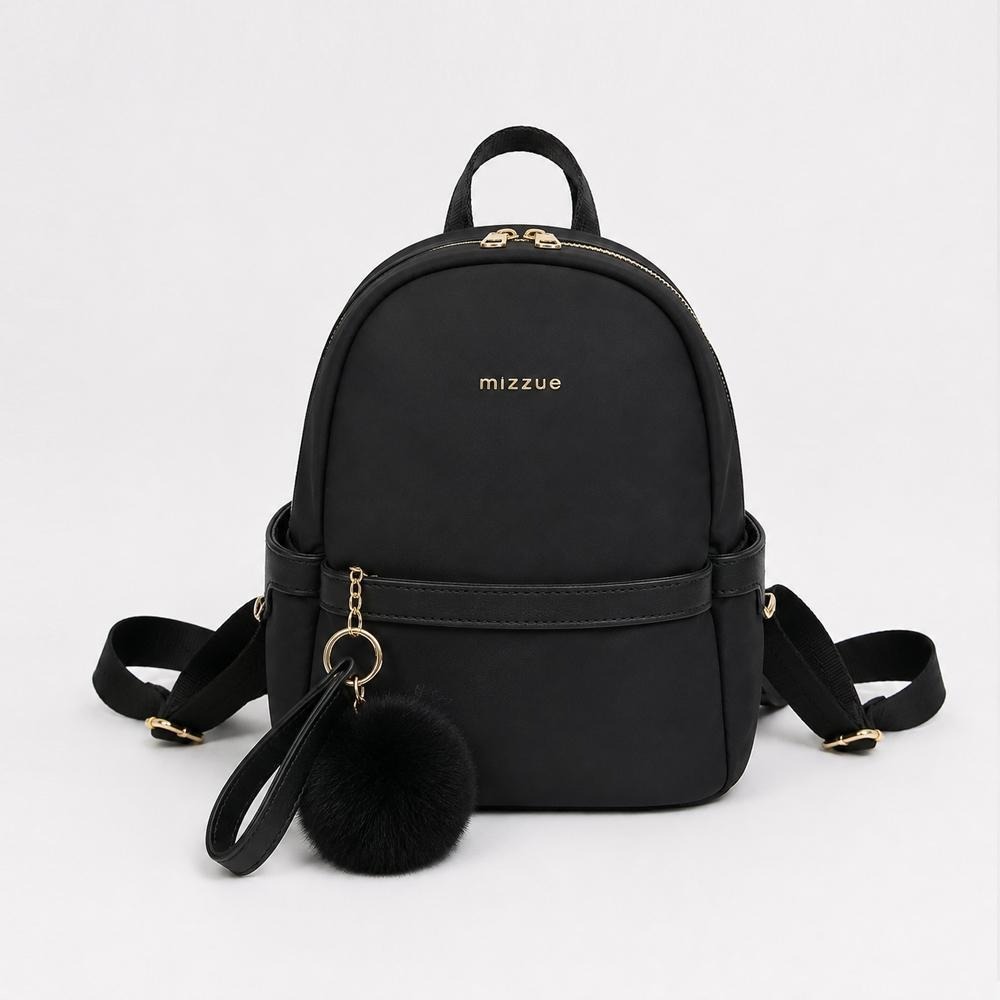 MIZZUE毛球尼龍小後背包 mini bag 小後背包 防潑水後背包 女生包包 G636-規格圖1