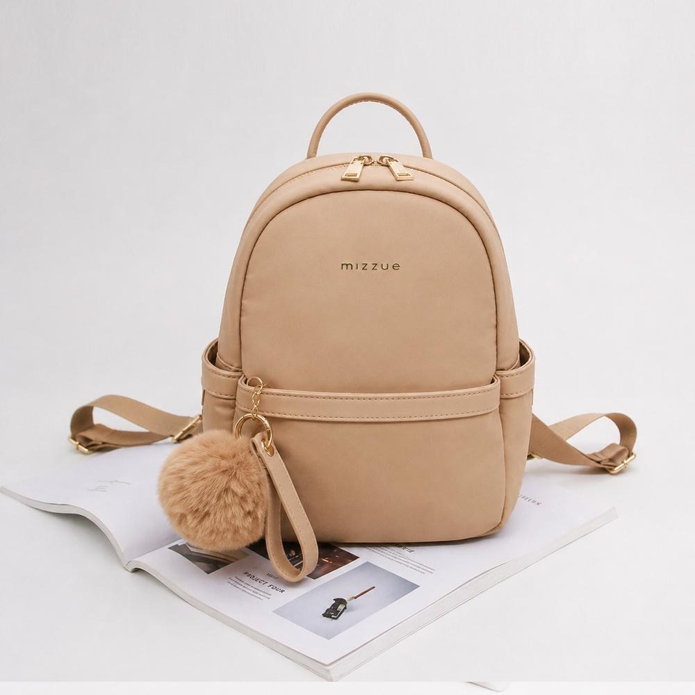 MIZZUE毛球尼龍小後背包 mini bag 小後背包 防潑水後背包 女生包包 G636-規格圖4