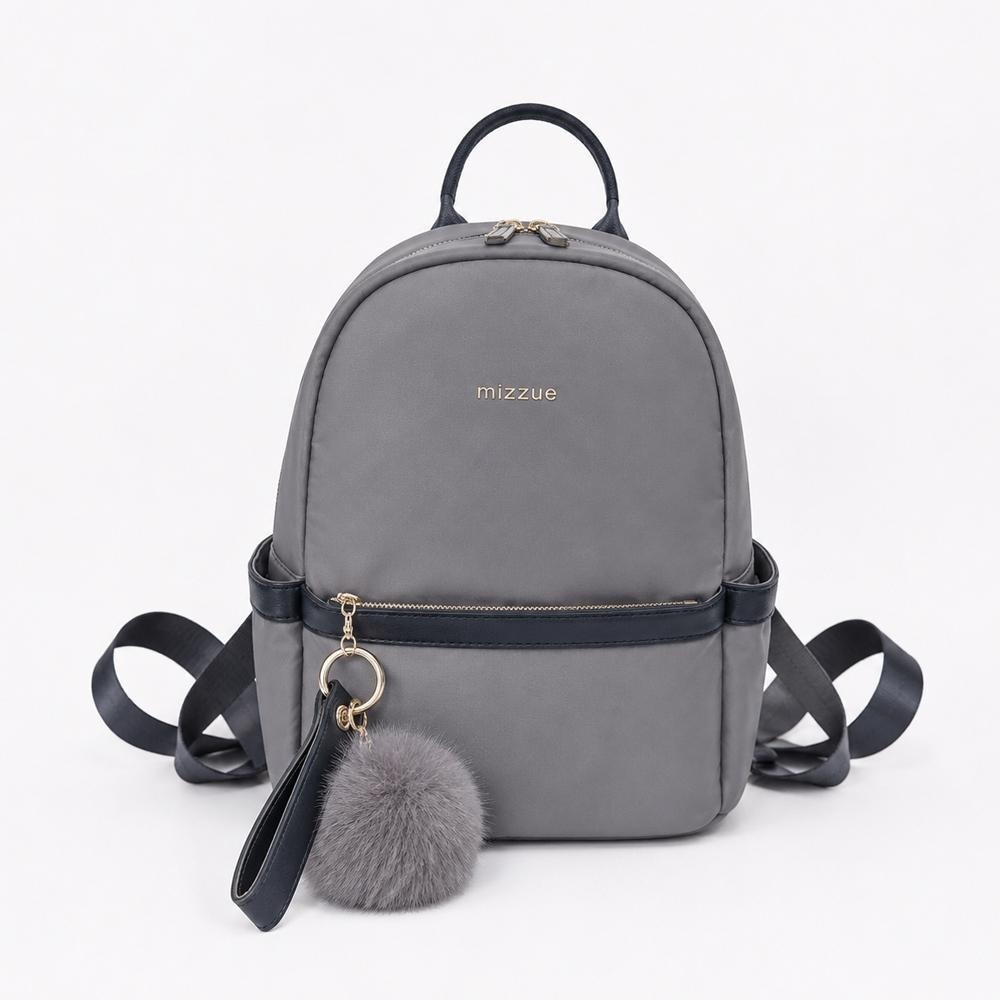MIZZUE毛球尼龍小後背包 mini bag 小後背包 防潑水後背包 女生包包 G636-規格圖7
