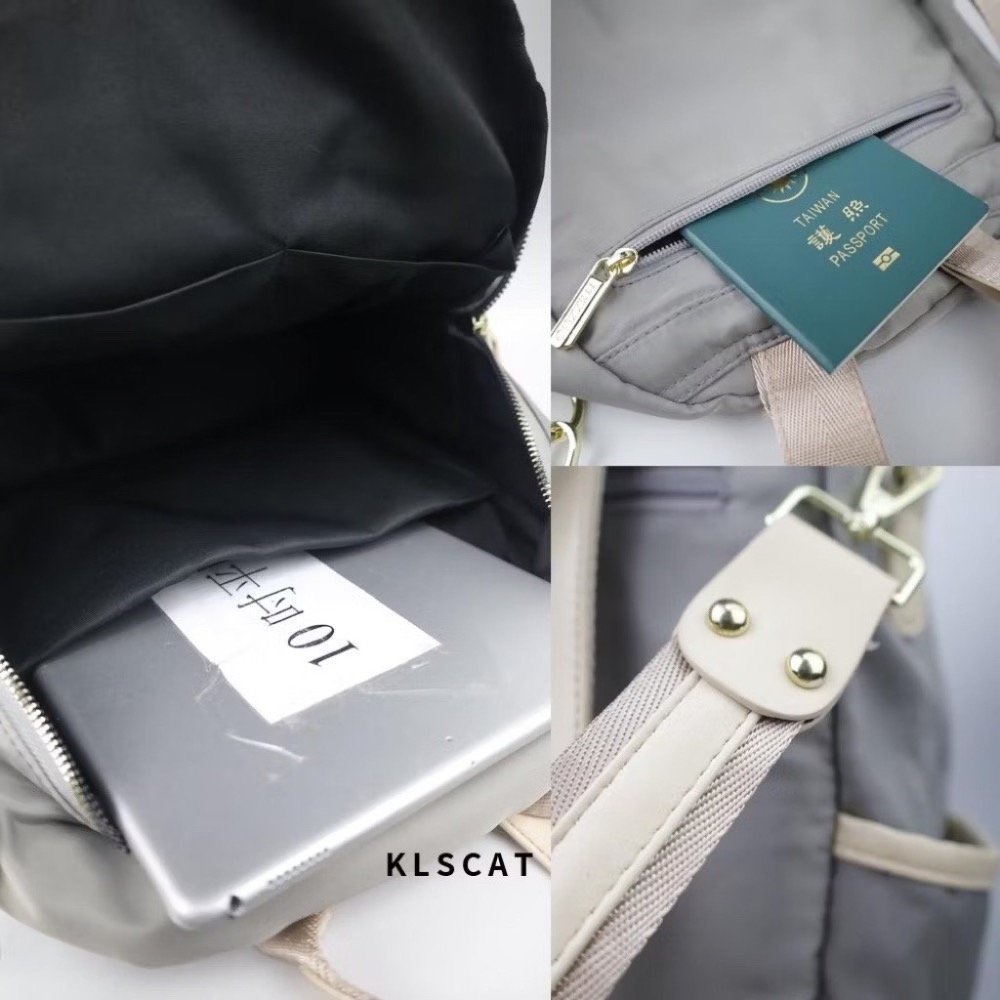 MIZZUE防潑水尼龍後背包 二用雙肩包 多隔層後背包 媽媽包 G669-細節圖6