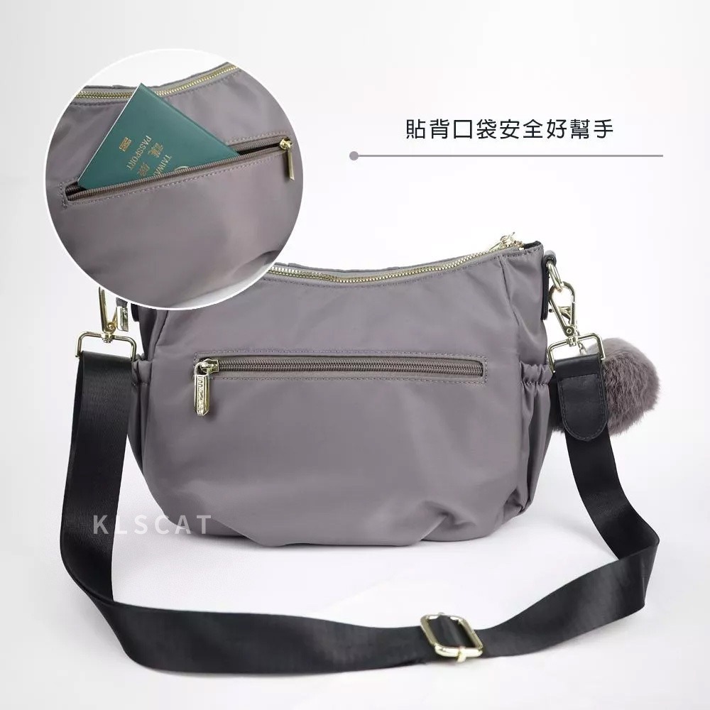 MIZZUE 厚磅尼龍元寶半月包 水餃包 肩背包 側背包 斜背包 尼龍包 XW3156-細節圖6