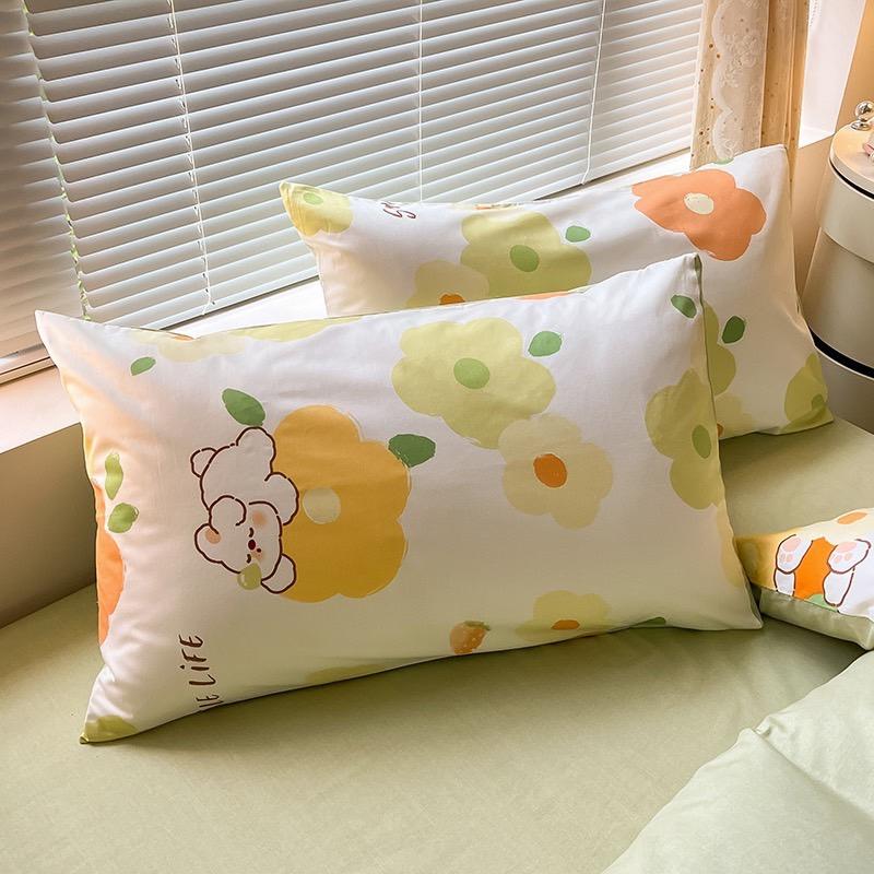 吾二家居 純棉 花桔兔  單人 可愛 床包組 雙人床包 加大雙人  ins風 ikea風  台灣出貨-細節圖7