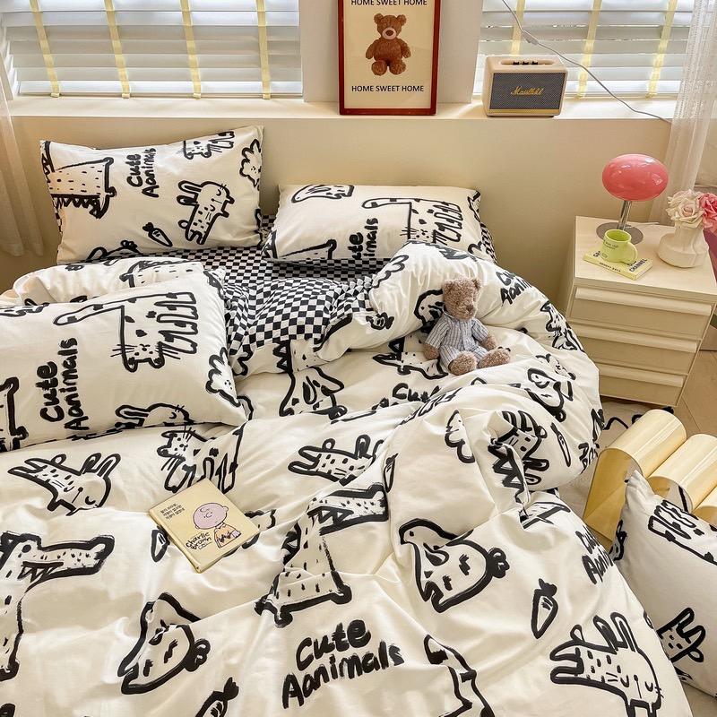 吾二家居 純棉 趣味恐龍 單人 可愛 床包組 雙人床包 加大雙人  ins風 ikea風  台灣出貨-細節圖5