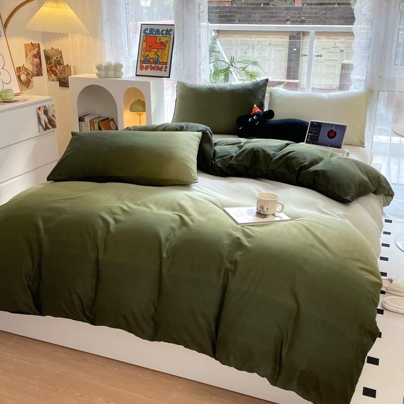 吾二家居 聚酯纖維 氣泡綠 單人 可愛 床包組 雙人床包 加大雙人  ins風 ikea風  台灣出貨-細節圖5