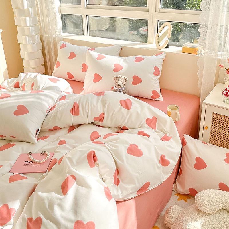 吾二家居 純棉 馬卡龍粉 藍色  綠色 紫色  單人 可愛 床包組 雙人床包 加大雙人  ins風 小清新  台灣出貨-細節圖3