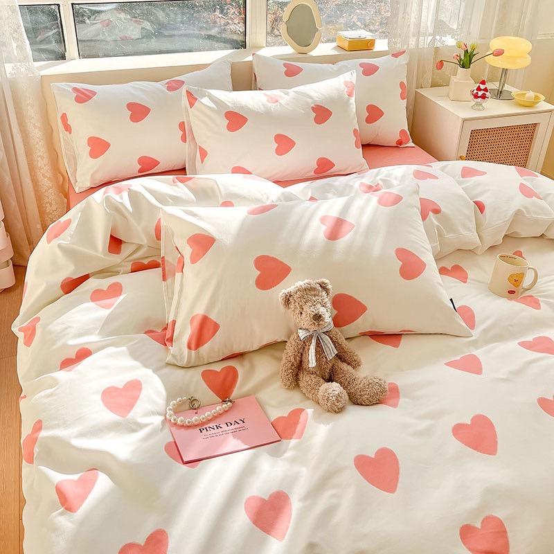 吾二家居 純棉 馬卡龍粉 藍色  綠色 紫色  單人 可愛 床包組 雙人床包 加大雙人  ins風 小清新  台灣出貨-細節圖5