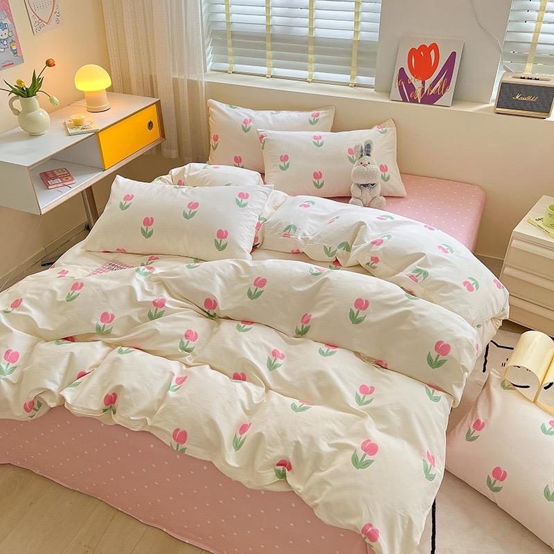 吾二家居 純棉 粉黛 單人 可愛 床包組 雙人床包 加大雙人  ins風 ikea風  台灣出貨-細節圖5