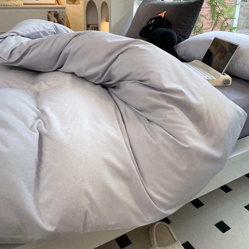 吾二家居 聚酯纖維 雲灰色 單人 可愛 床包組 雙人床包 加大雙人  ins風 ikea風  台灣出貨-細節圖4