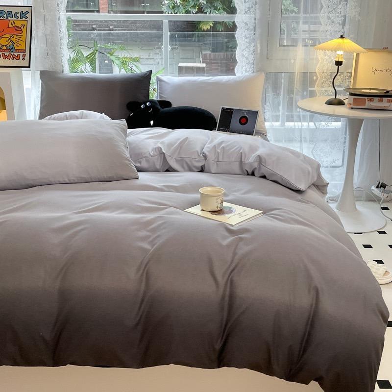 吾二家居 聚酯纖維 雲灰色 單人 可愛 床包組 雙人床包 加大雙人  ins風 ikea風  台灣出貨-細節圖5