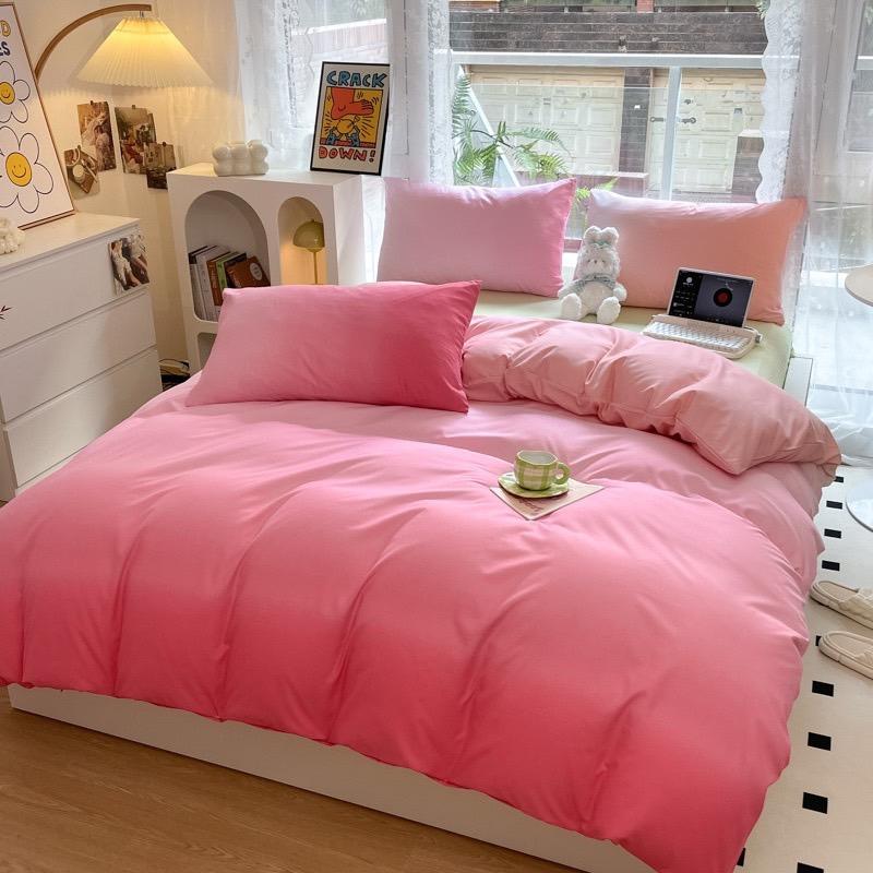 吾二家居 聚酯纖維 奶昔粉 單人 可愛 床包組 雙人床包 加大雙人  ins風 ikea風  台灣出貨-細節圖8